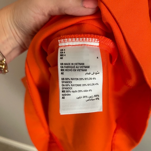 On 34th ~ Orange Sleeveless Square Neck A-Line Mini Dress - 4 - Picture 6 of 8